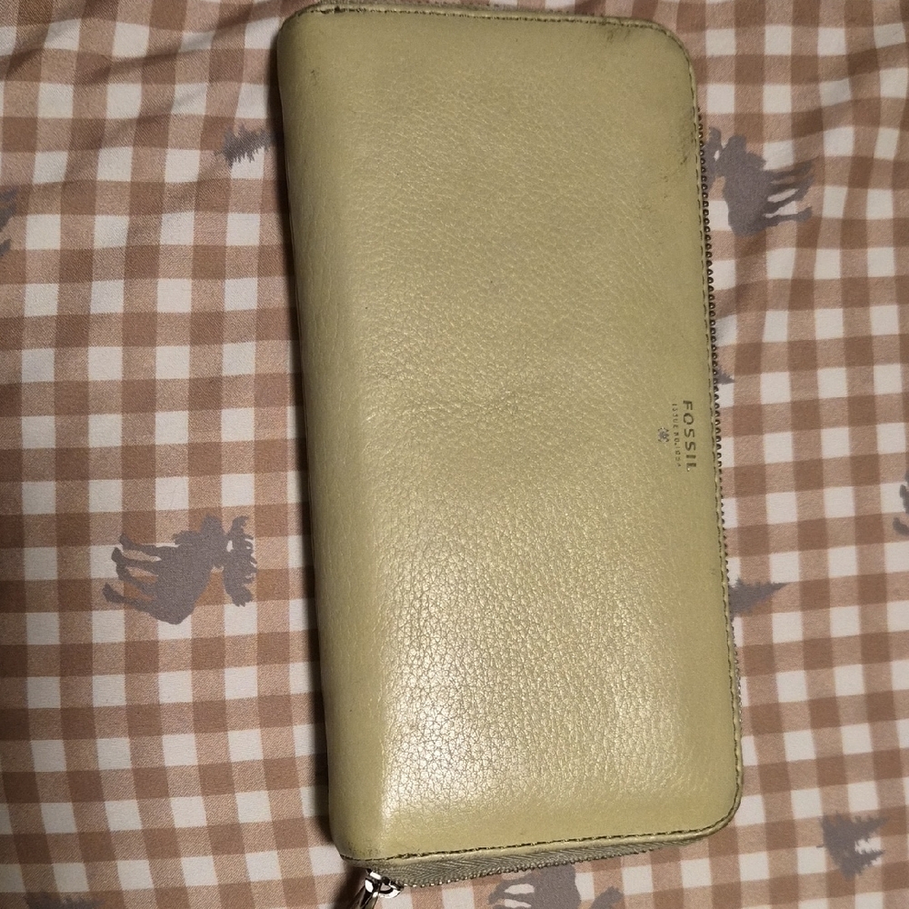 Fossil Mint Green Leather Wallet